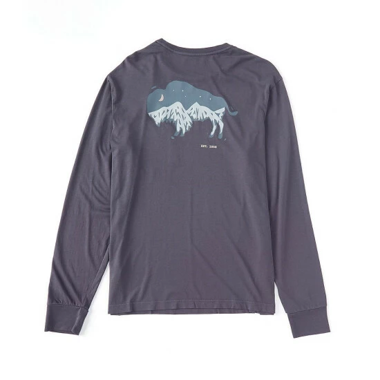 Flash Sale ???? Cremieux Buffalo Long-Sleeve Graphic Tee Faded Navy ✔️ 4 Flash Sale ???? Cremieux Buffalo Long-Sleeve Graphic Tee Faded Navy ✔️ - Image 2