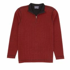 Outlet ⌛ Cremieux Jacquard Reversible Quarter-Zip Pullover Grey Heather ???? -Cremieux Shop unnamed file 103