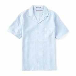 Best Sale ???? Daniel Cremieux Signature Linen Solid Short-Sleeve Woven Camp ???? Shirt Green Jade ???? -Cremieux Shop unnamed file 1039