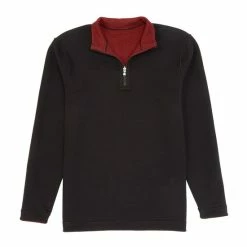 Outlet ⌛ Cremieux Jacquard Reversible Quarter-Zip Pullover Grey Heather ???? -Cremieux Shop unnamed file 104