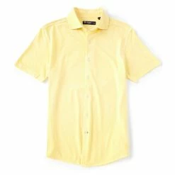 Promo ???? Cremieux Garment-Dyed Short-Sleeve ???? Coat Button-Front ???? Shirt Berry ????