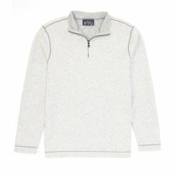 Outlet ⌛ Cremieux Jacquard Reversible Quarter-Zip Pullover Grey Heather ???? -Cremieux Shop unnamed file 105