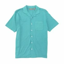 Brand new ⌛ Daniel Cremieux Signature Linen Slub Short-Sleeve ???? Coatfront ???? Shirt Deep Blue ⌛ -Cremieux Shop unnamed file 1053