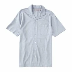 Brand new ⌛ Daniel Cremieux Signature Linen Slub Short-Sleeve ???? Coatfront ???? Shirt Deep Blue ⌛ -Cremieux Shop unnamed file 1054
