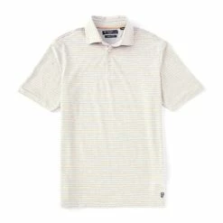 Best reviews of ???? Cremieux Stripe Short-Sleeve Self-Collar Polo ???? Shirt Vista Blue ????