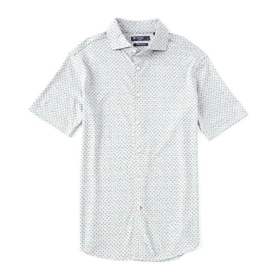 Outlet ???? Cremieux Printed Short-Sleeve ???? Coatfront Knit ???? Shirt Light Grey Heather ???? 4 Outlet ???? Cremieux Printed Short-Sleeve ???? Coatfront Knit ???? Shirt Light Grey Heather ???? - Image 2