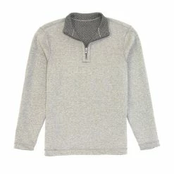 Outlet ⌛ Cremieux Jacquard Reversible Quarter-Zip Pullover Grey Heather ???? -Cremieux Shop unnamed file 108