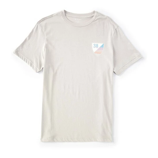 Outlet ???? Cremieux Multi Stripe Shield Crew Short-Sleeve Tee Pale Grey ???? 4 Outlet ???? Cremieux Multi Stripe Shield Crew Short-Sleeve Tee Pale Grey ???? - Image 2