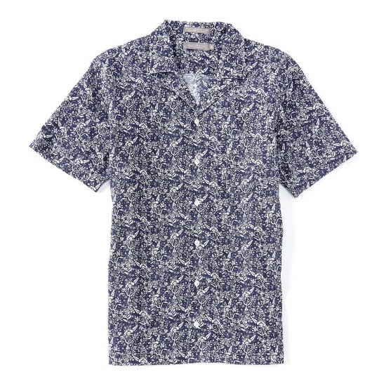 Coupon ???? Daniel Cremieux Signature Floral Print Short-Sleeve Woven Camp ???? Shirt Deep Blue ???? 4 Coupon ???? Daniel Cremieux Signature Floral Print Short-Sleeve Woven Camp ???? Shirt Deep Blue ???? - Image 2