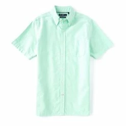 Buy ✨ Cremieux Solid Oxford Short-Sleeve Woven ???? Shirt Pink ????