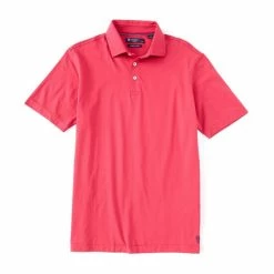 Brand new ???? Cremieux Solid Short-Sleeve Self-Collar Polo ???? Shirt Vivacious Pink ????