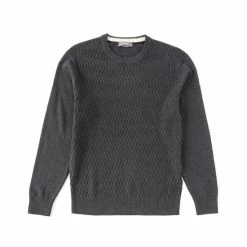 Best Sale ???? Daniel Cremieux Signature Supima Snowflake Long-Sleeve Sweater Charcoal Heather ✔️