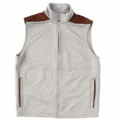 Best reviews of ✔️ Cremieux Quilted Double Knit Full-Zip Vest Brown Heather ⌛ -Cremieux Shop unnamed file 14