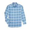 Wholesale ❤️ Cremieux Heather Plaid Oxford Peacoat Blue Long-Sleeve Woven ???? Shirt Blue Heather ???? -Cremieux Shop unnamed file 186