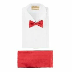 Coupon ???? Cremieux Silk Bow Tie And Cumberbund Set Red ???? -Cremieux Shop unnamed file 279