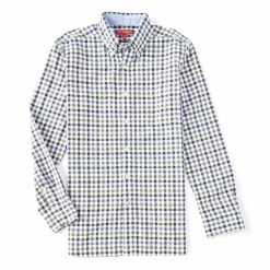 Hot Sale ???? Cremieux Slim-Fit Checked Oxford Long-Sleeve Woven ???? Shirt Bijou Blue ???? -Cremieux Shop unnamed file 306