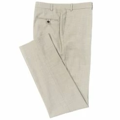 Promo ???? Cremieux Modern Fit Sharkskin Wool Blend Flat Front ???? Dress Pants Brown ????