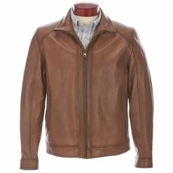 Best Pirce ???? Cremieux Lamb Leather Jacket Cognac ????