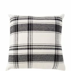 Best Pirce ???? Cremieux Plaid Square Pillow Black/tan ????