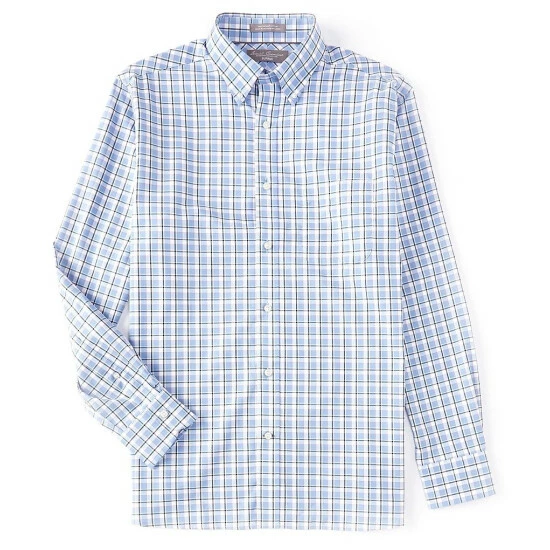 Outlet ???? Daniel Cremieux Signature SUPIMA Cotton Basket Weave Plaid Long-Sleeve Woven ???? Shirt Navy ???? 4 Outlet ???? Daniel Cremieux Signature SUPIMA Cotton Basket Weave Plaid Long-Sleeve Woven ???? Shirt Navy ???? - Image 2