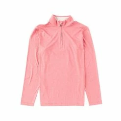 Outlet ???? Daniel Cremieux Signature Performance Interlock Quarter-Zip Pullover Pink Heather ????