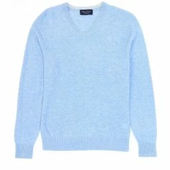 Best Pirce ???? Cremieux V-Neck Cashmere Sweater Pink Heather ⭐