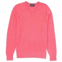 Best Pirce ???? Cremieux V-Neck Cashmere Sweater Pink Heather ⭐ -Cremieux Shop unnamed file 554