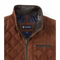 Budget ✨ Cremieux Quilted Suede Vest Cognac ⭐ -Cremieux Shop unnamed file 560