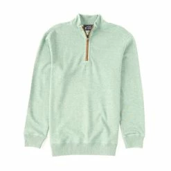 Best Sale ???? Cremieux French Rib Reversible Mockneck Quarter Zip Pullover Red Heather ????