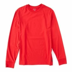 Brand new ???? Cremieux Solid Long-Sleeve Tee Bright Red ⌛ -Cremieux Shop unnamed file 642