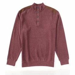 Promo ???? Cremieux French Rib Mockneck Pullover Olive Heather ⌛