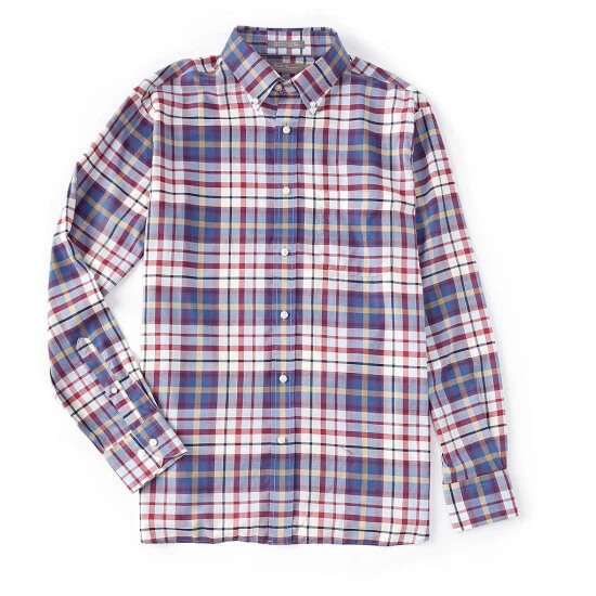 Cheap ???? Daniel Cremieux Signature Non-Iron Plaid Long-Sleeve Woven ???? Shirt Burgundy ???? 3 Cheap ???? Daniel Cremieux Signature Non-Iron Plaid Long-Sleeve Woven ???? Shirt Burgundy ????
