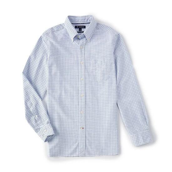 Budget ✔️ Cremieux Check Oxford Long-Sleeve Woven ???? Shirt Allure Blue ???? 3 Budget ✔️ Cremieux Check Oxford Long-Sleeve Woven ???? Shirt Allure Blue ????