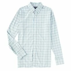 Cheapest ✨ Cremieux Plaid Bamboo Twill Long-Sleeve Woven ???? Shirt Adriatic Blue ????