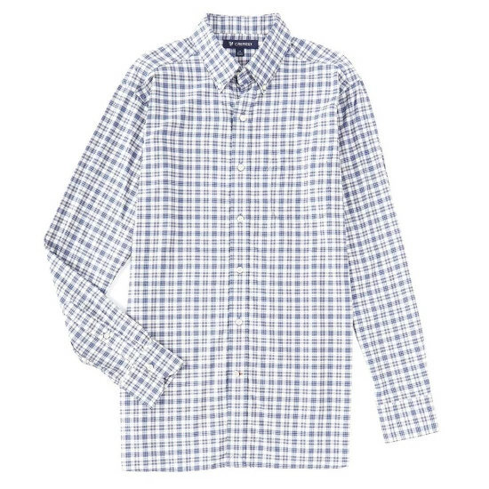 Cheapest ✨ Cremieux Plaid Bamboo Twill Long-Sleeve Woven ???? Shirt Adriatic Blue ???? 4 Cheapest ✨ Cremieux Plaid Bamboo Twill Long-Sleeve Woven ???? Shirt Adriatic Blue ???? - Image 2