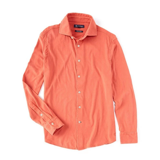 Budget ???? Cremieux Garment-Dyed Long-Sleeve ???? Coatfront ???? Shirt Peacoat Blue ???? 4 Budget ???? Cremieux Garment-Dyed Long-Sleeve ???? Coatfront ???? Shirt Peacoat Blue ???? - Image 2