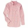Deals ???? Cremieux Slim-Fit Multi- Plaid Flex Twill Long-Sleeve Woven ???? Shirt Dark Coral ???? -Cremieux Shop unnamed file 772