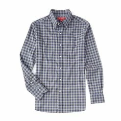 Deals ???? Cremieux Slim-Fit Multi- Plaid Flex Twill Long-Sleeve Woven ???? Shirt Dark Coral ???? -Cremieux Shop unnamed file 775
