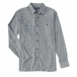 Cheapest ???? Cremieux Washed Chambray Long-Sleeve Woven ???? Shirt Four Leaf Clover ⌛ -Cremieux Shop unnamed file 786