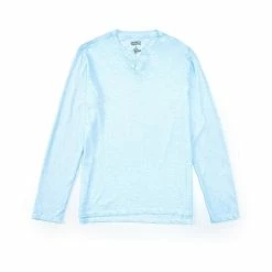 Outlet ✔️ Cremieux ???? Jeans Long Sleeve Washed Notch Neck Tee Green ????