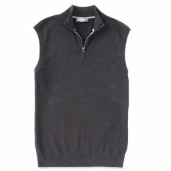 Best reviews of ???? Daniel Cremieux Signature Supima Cotton Quarter-Zip Vest Navy Heather ????