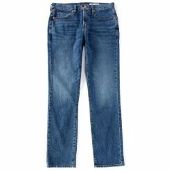 Flash Sale ???? Cremieux ???? Jeans Relaxed Straight-Fit Medium Stone Wash Stretch Denim ???? Jeans Khaki ????