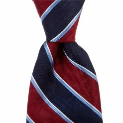 Coupon ???? Cremieux Chevron Bar Stripe Traditional 3 1/4#double; Silk Tie Brown ????