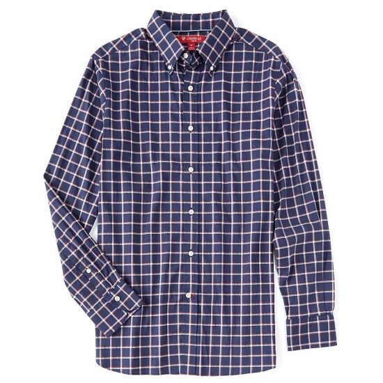 Hot Sale ???? Cremieux Slim-Fit Plaid Flex Twill Long-Sleeve Woven ???? Shirt Peacoat Blue ???? 4 Hot Sale ???? Cremieux Slim-Fit Plaid Flex Twill Long-Sleeve Woven ???? Shirt Peacoat Blue ???? - Image 2
