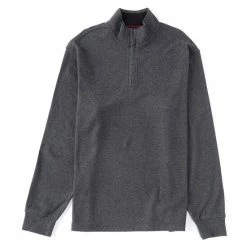Coupon ???? Cremieux Suede Solid Quarter-Zip Pullover Charcoal Heather ????