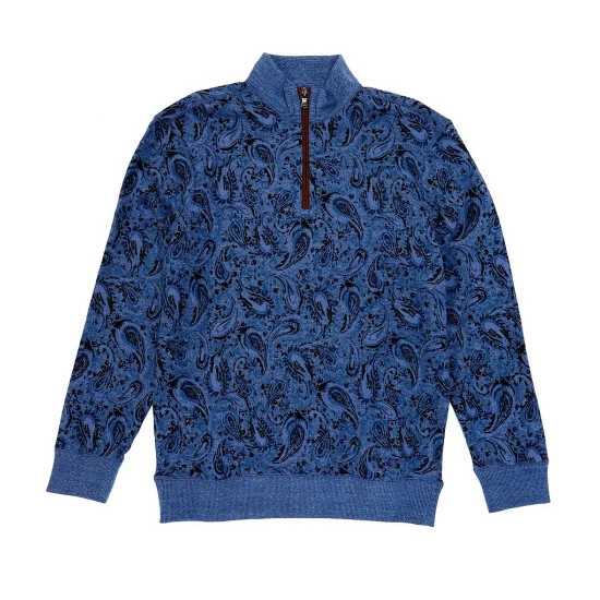 Promo ???? Cremieux French Rib Reversible Mockneck Pullover Indigo Heather ???? 3 Promo ???? Cremieux French Rib Reversible Mockneck Pullover Indigo Heather ????