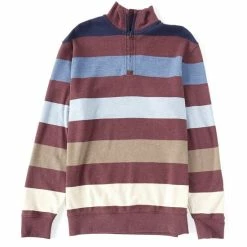 Cheapest ???? Cremieux Suede Stripe Quarter-Zip Pullover Wine Heather ????