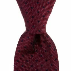 Cheap ???? Cremieux Textured Dot Traditional 3 1/4#double; Silk Tie Berry ✔️