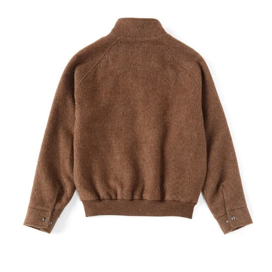 Best Pirce ✔️ Daniel Cremieux Signature Alpaca-Blend Harrington Jacket Dark Brown ⭐ 4 Best Pirce ✔️ Daniel Cremieux Signature Alpaca-Blend Harrington Jacket Dark Brown ⭐ - Image 2