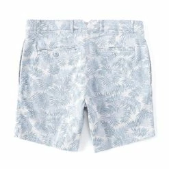 Outlet ✔️ Cremieux Soho Slim-Fit Palm Printed Garment-Dyed 7#double; Inseam Shorts Dusty Blue ???? -Cremieux Shop unnamed file 946